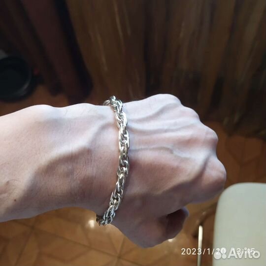 Серебряный браслет 23.5см
