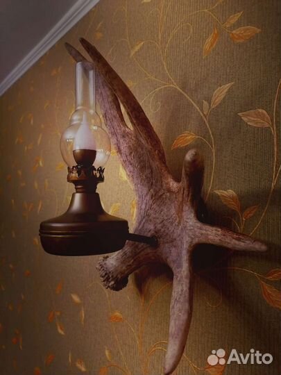 Светильник из рогов лося