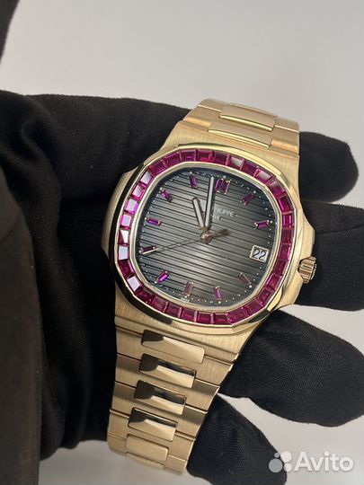 Patek Philippe custom Nautilus Rose Gold and Ruby 40mm