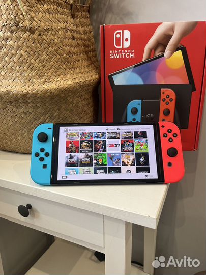 Nintendo switch oled прошитая новая 512