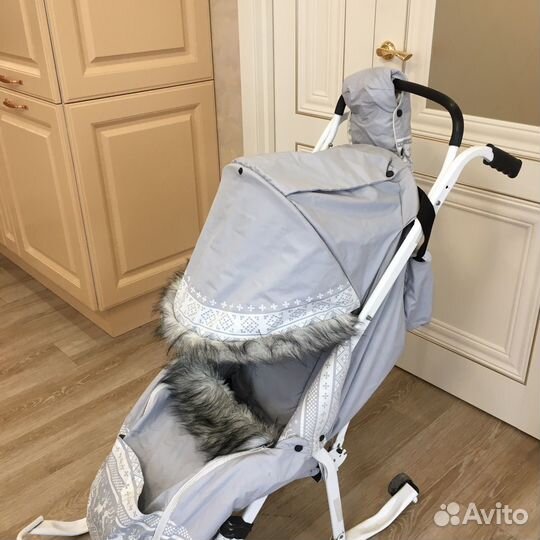 Санки-коляска с колесами