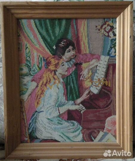 Картина вышитая крестом ручная работа