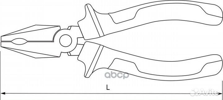 Пассатижи с двухкомпонентными рукоятками, 200 м