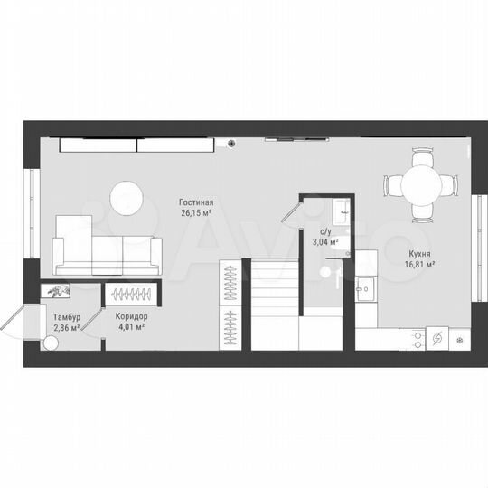 3-к. квартира, 114 м², 1/2 эт.
