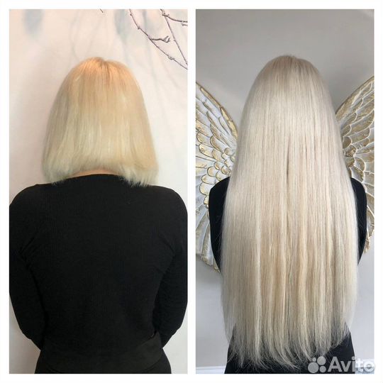 Наращивание славянских волос волосы+работа