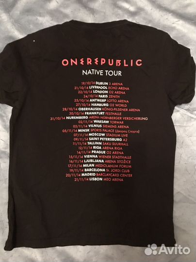 Футболка onerepublic турне 2014г. Раритет