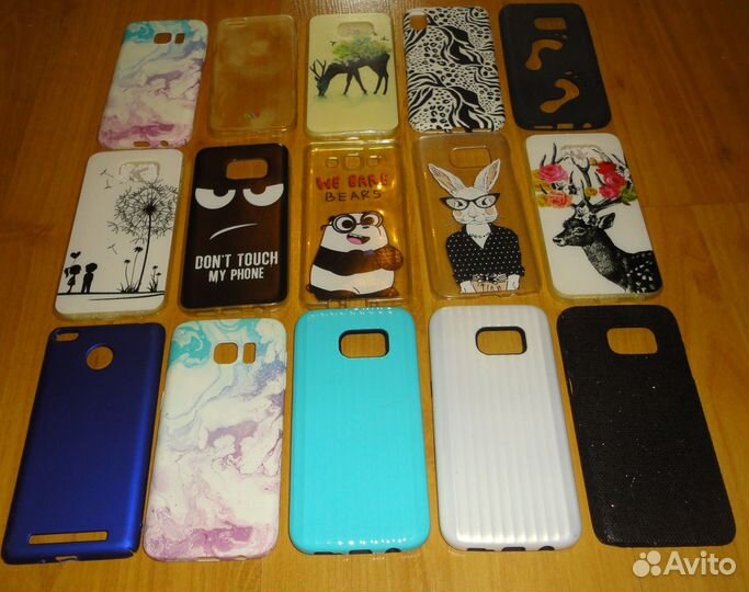 Чехлы для телефонов, 16 штук, разные, цена за все