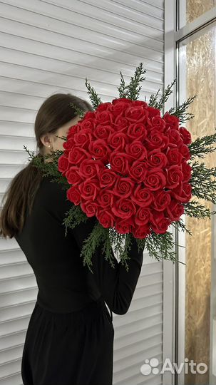 Букет из мыльных роз