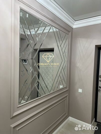 Зеркальное панно/ ромбики/ плитки/ с фацетом