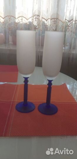 Фужеры свадебные хрустаььные.4 шт