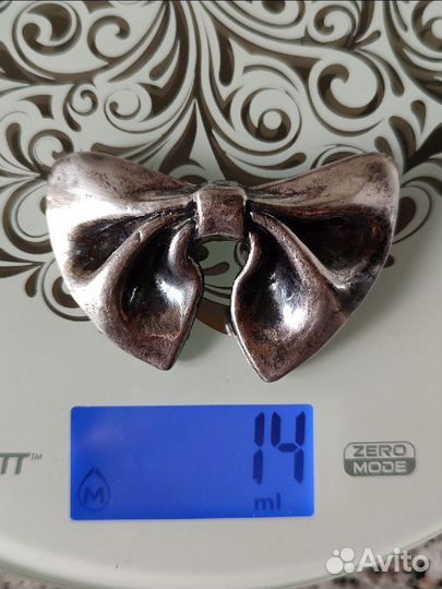 Брошь. Гальванопластика. Серебро 960 проба