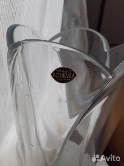 Ваза для цветов хрустальная богемия