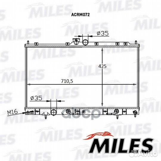 Радиатор mitsubishi outlander 2.0/2.4 03- acrm0