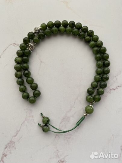 Четки Браслет из камня Нефрит