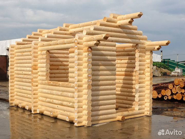 Сруб Бани из бревна