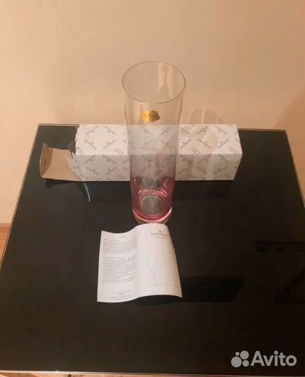 Ваза из богемского стекла (Чехия) новая в коробке