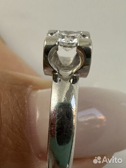 Советское золотое кольцо с бриллиантом 0,28ct