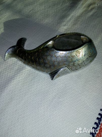 Пепельница мельхиор рыбка 70-80г.г