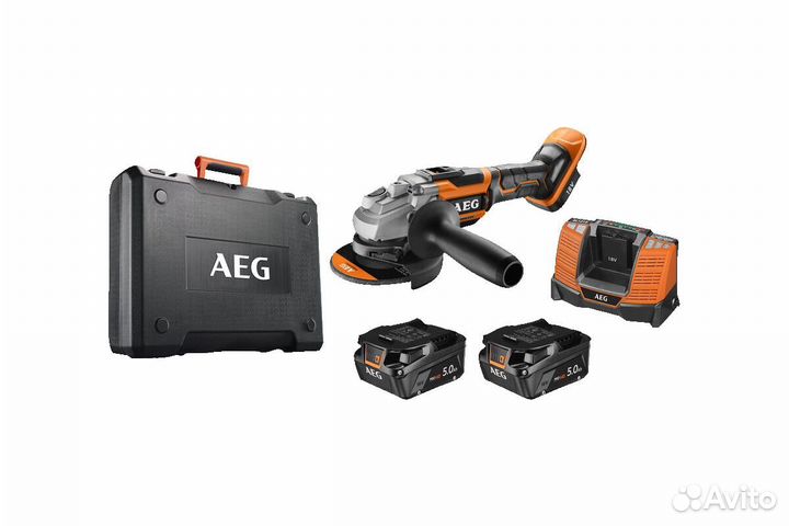 Бесщеточная ушм AEG bews 18-125BL LI-502C 49354644