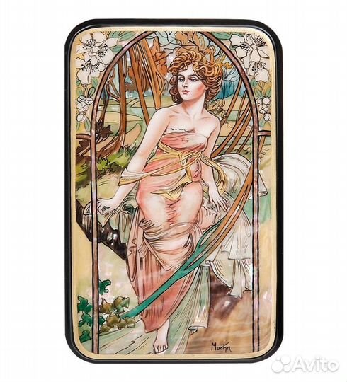 Шкатулка Утреннее пробуждение Альфонс Муха, исп. Маркова A2036731