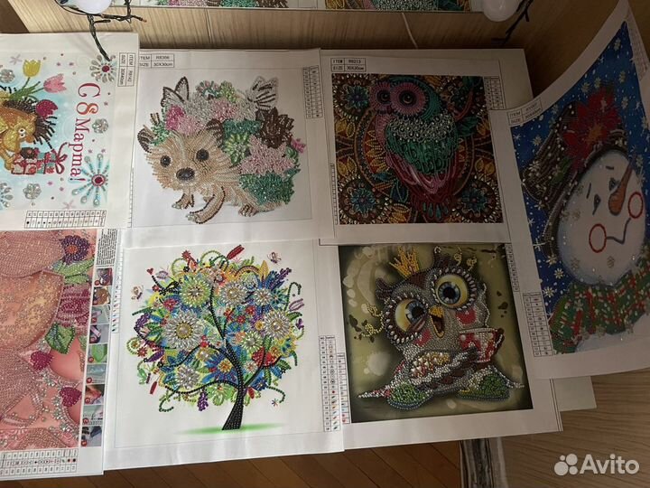 Алмазная мозаика готовые работы без рам