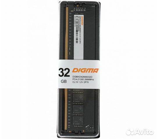 Память оперативная DDR4 32Gb Digma 2666MHz (dgmad4