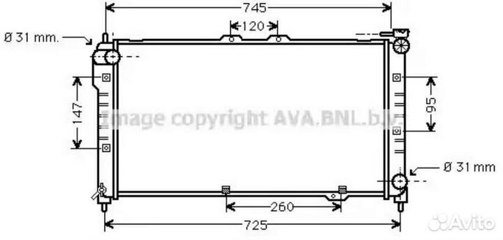 Радиатор охлаждения Мазда 323F 1994
