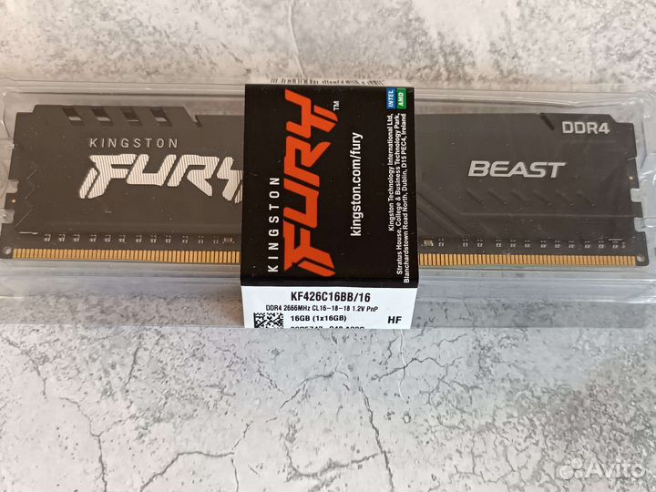 Оперативная память Kingston DDR4-16GB 2666mhz1