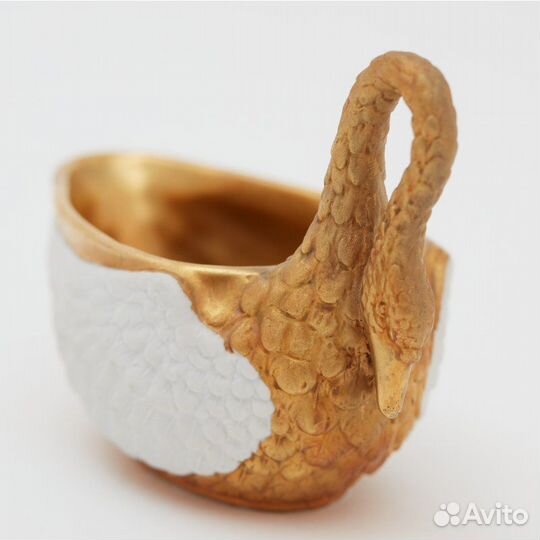 Dresden. Старинная чашка - соусник в форме лебедя