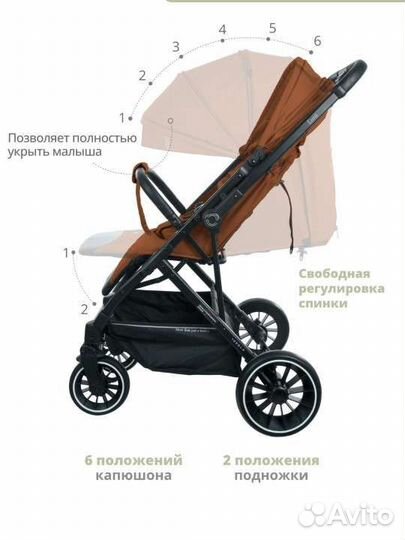 Прогулочная коляска с перекидной ручкой