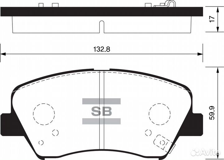 Колодки тормозные передние Solaris / Rio 2012 / Av