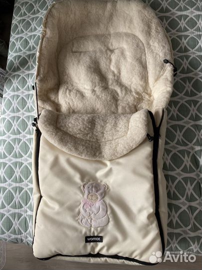 Зимний конверт в коляску на овчине