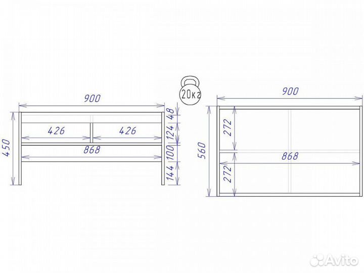 Стол журнальный №3 Честер Риббек серый