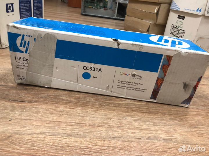 Оригинальные картриджи HP поврежденная коробка