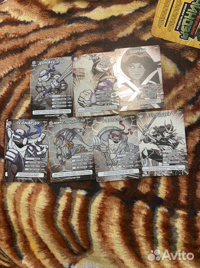 Серебристые карточки черепашки ниндзя