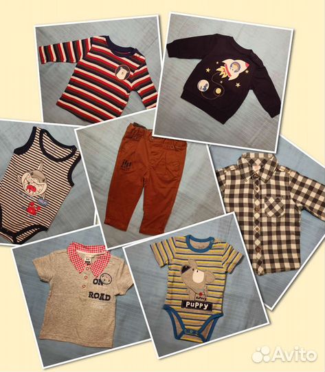 Новые вещи пакетом для мальчика 68 74