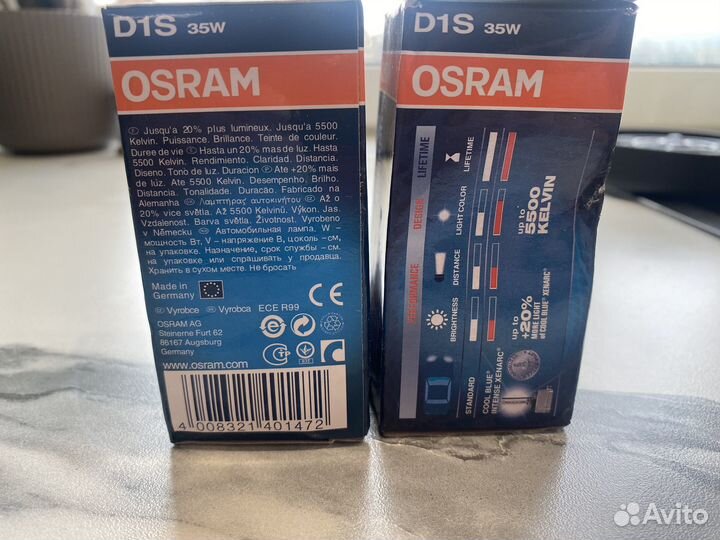 Ксеноновые лампы d1s osram