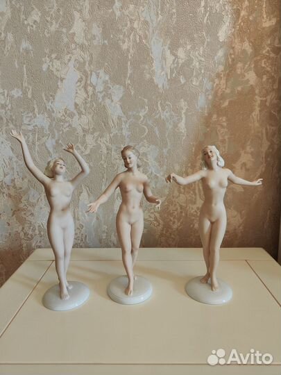 Статуэтки Германия фарфор девушки обнаженные