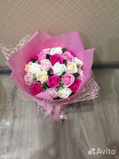 Бкет из мыльных роз