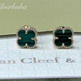 Серьги M Золото 18K Van Cleef Малахит