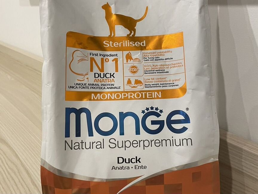 Корм для кошек monge sterilised 1,5 кг