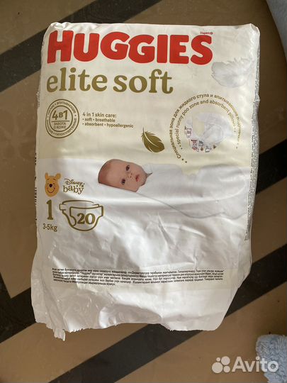Подгузники huggies elite soft