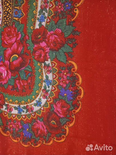 Платок времен ссср, Монголия, с люрексом