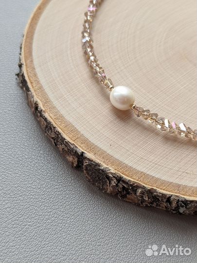 Колье чокер из натуральных камней