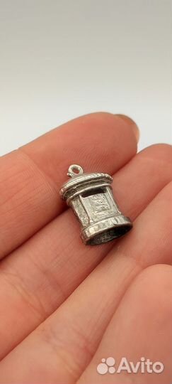 Подвес шарм Почтовый ящик винтажный серебро 196