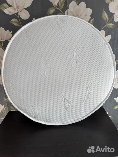 Матрас на круглую кроватку детский+наматрасник