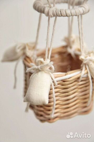 Ночник. Воздушный шар плетёный декоративный