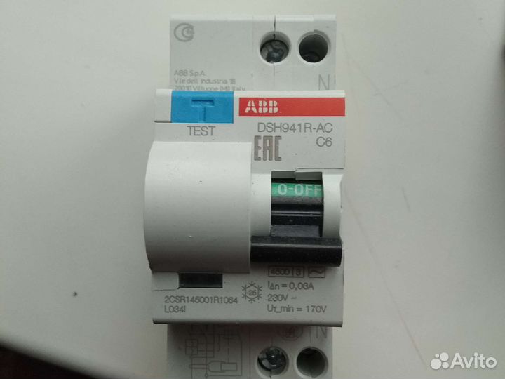 Дифавтомат abb dsh941r-ac c6