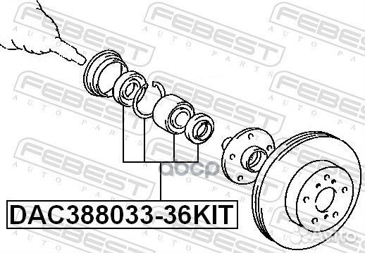 Подшипник ступицы передний toyota caldina AT211
