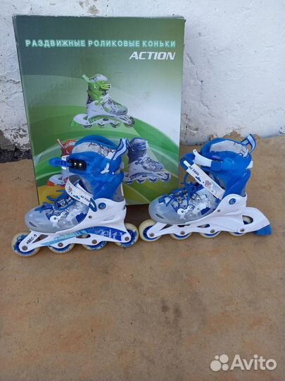 Ролики детские action, раздвижные р. 34-37